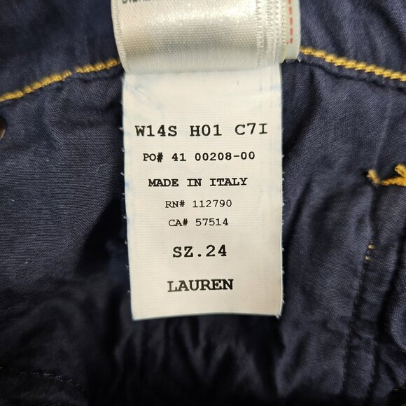 True Religion Jean Shorts Lauren Women’s 24 6" Inseam Blue Made In Italy Stretch - Picture 5 of 14